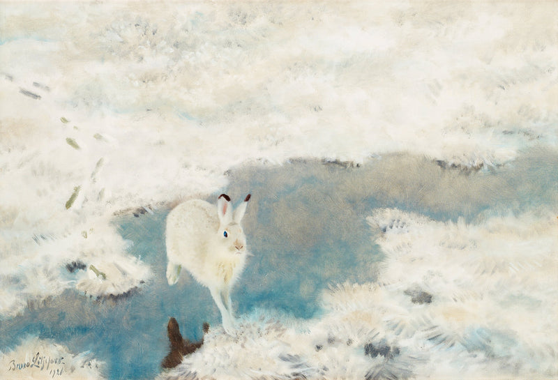 Lièvre dans un paysage hivernal - Bruno Liljefors