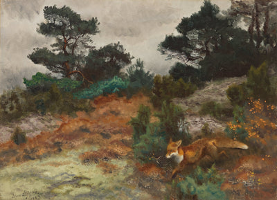 Renard dans un paysage d'automne - Bruno Liljefors