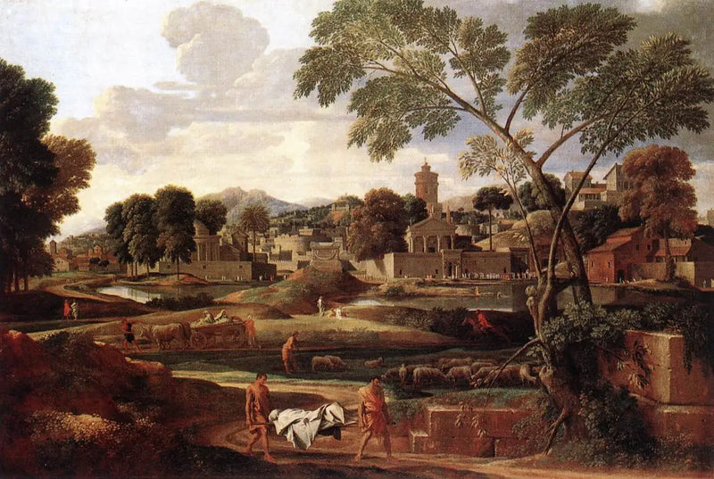 Phocion'un Cenazesiyle Manzara - Nicolas Poussin