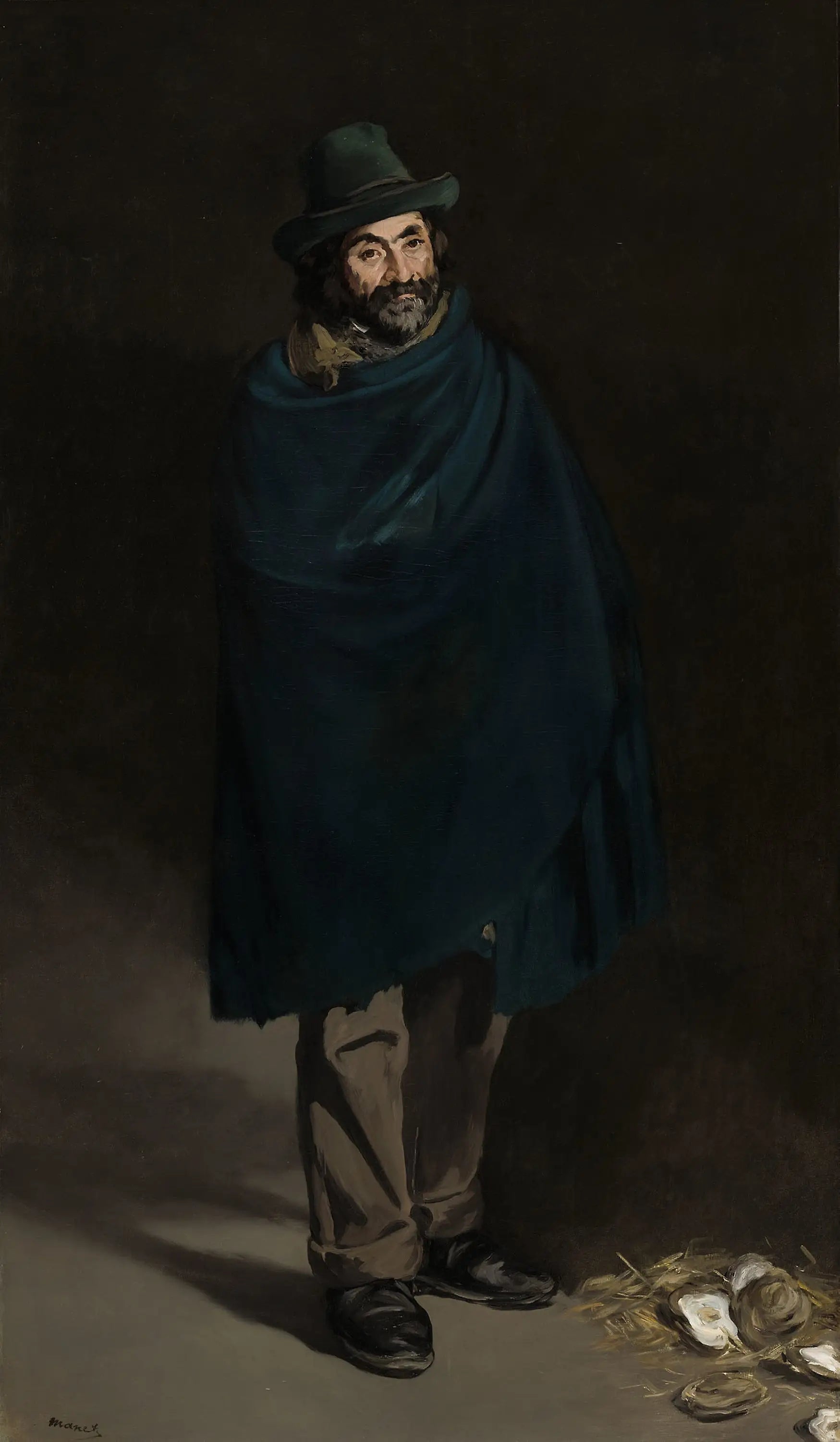 Reproduction du tableau « Mendiant aux huîtres (Philosophe) - Édouard Manet » par Alpha Reproduction en peinture à l’huile