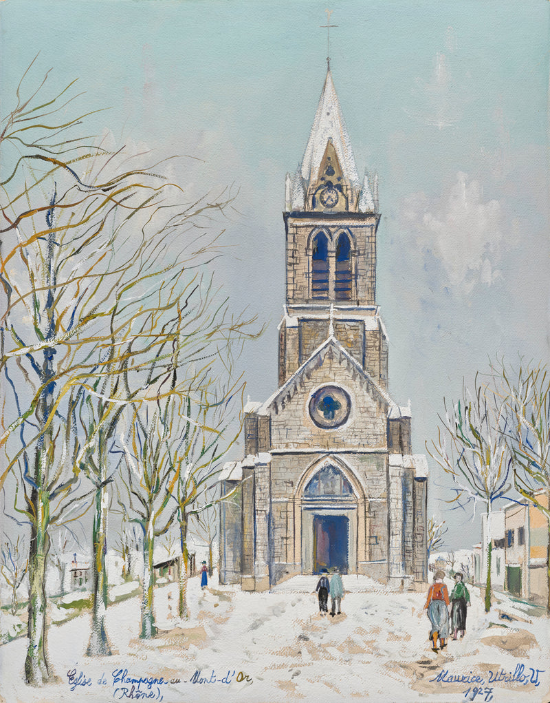 Église de Champagne-au-Mont-d'Or, 1927 - Maurice Utrillo