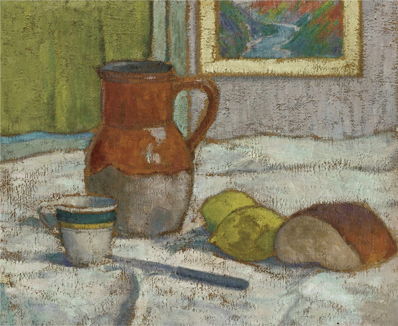 Natürmort, sürahi ve fincan ile - Émile Bernard