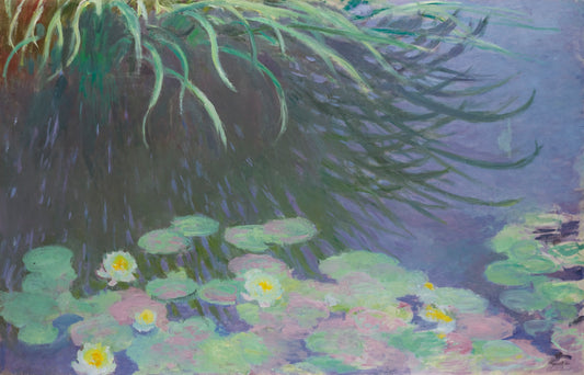 🌿 Yüksek otların yansımalarıyla Nilüferler, Claude Monet