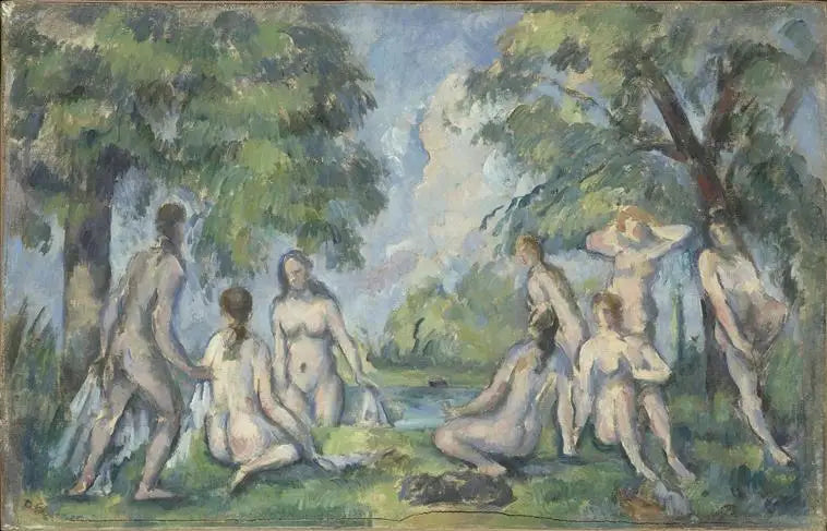 Reproduction du tableau « Baigneuses - Paul Cézanne » par Alpha Reproduction en peinture à l’huile