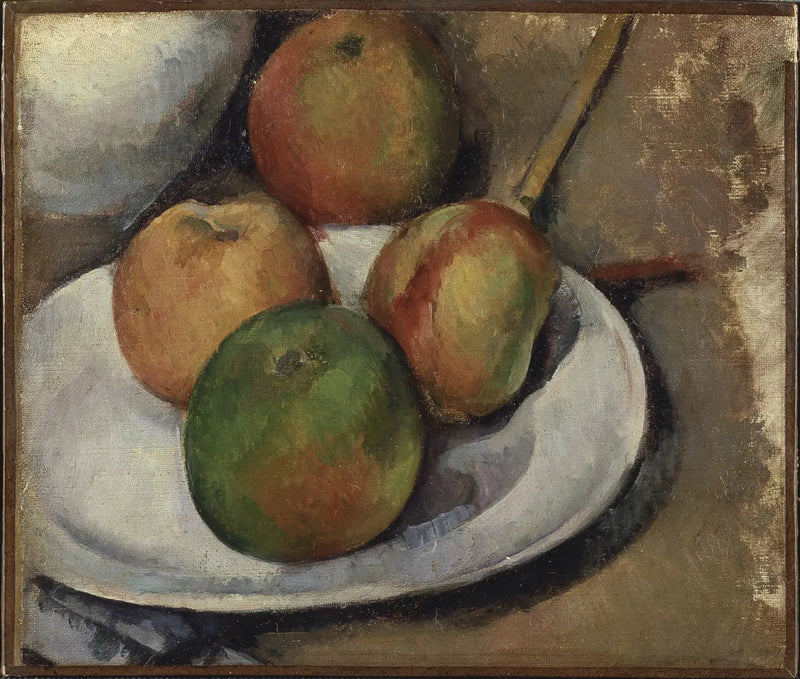 Dört elma ve bir bıçak - Paul Cézanne