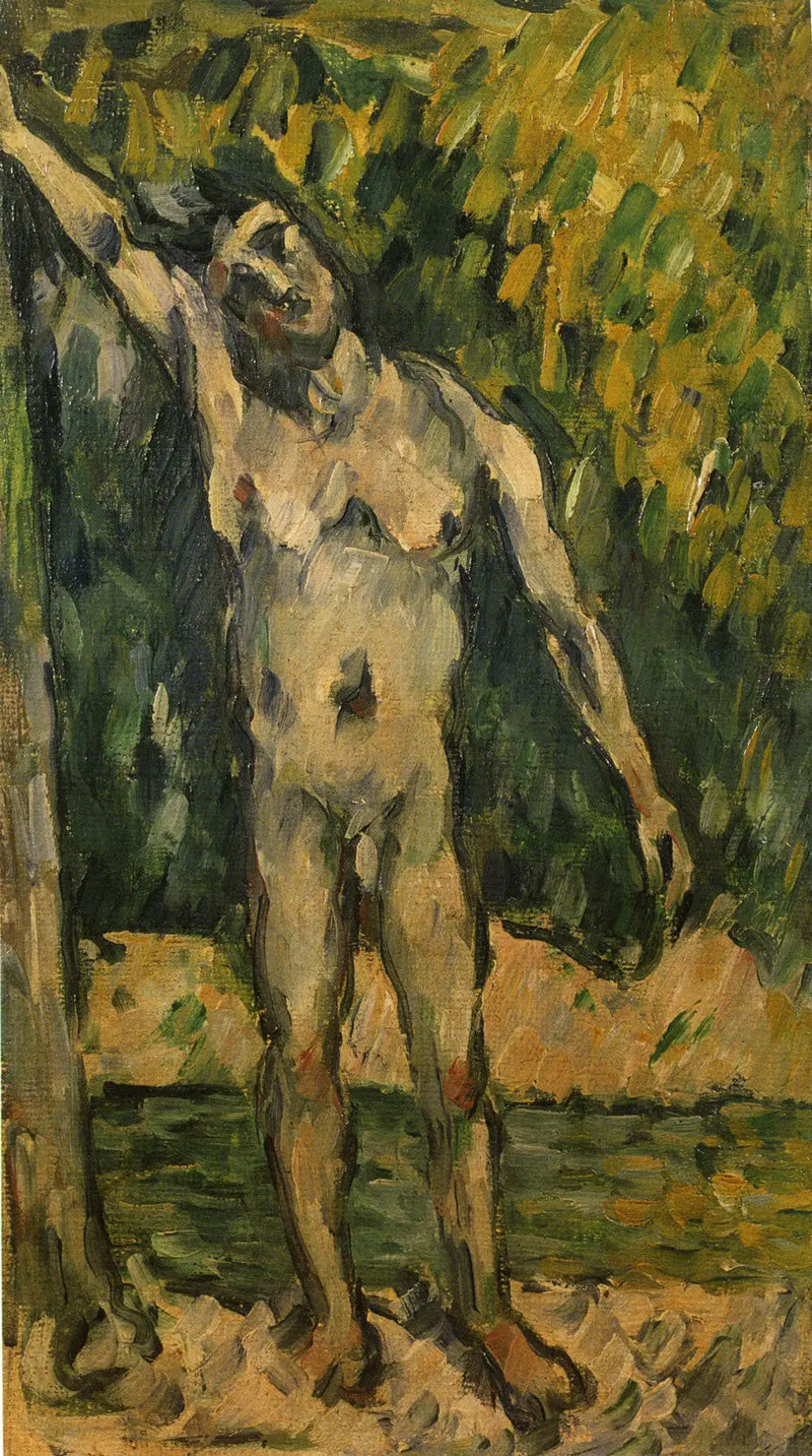 Genç banyo yapan çıplak - Paul Cézanne