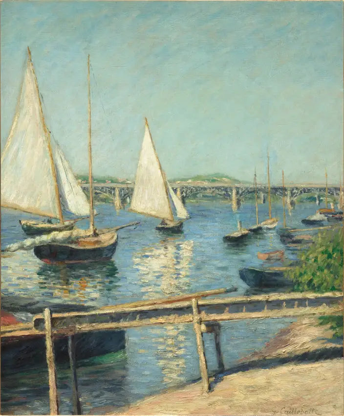 Argenteuil'de Yelkenliler - Gustave Caillebotte