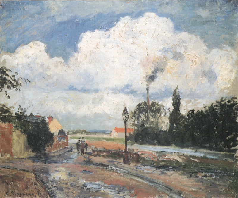 Pontoise'de Yağmurdan Sonra Pothuis İskelesi - Camille Pissarro