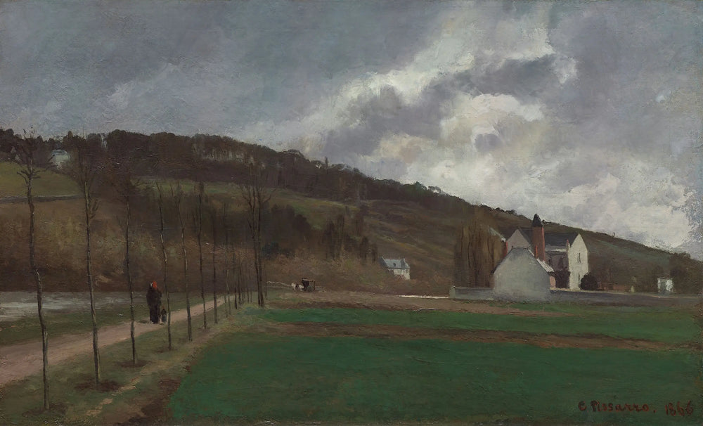 Reproduction du tableau « Bords de la Marne en hiver - Camille Pissarro » par Alpha Reproduction en peinture à l’huile