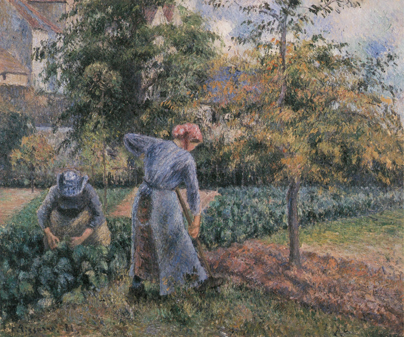 Pontoise'deki Bahçede - Camille Pissarro