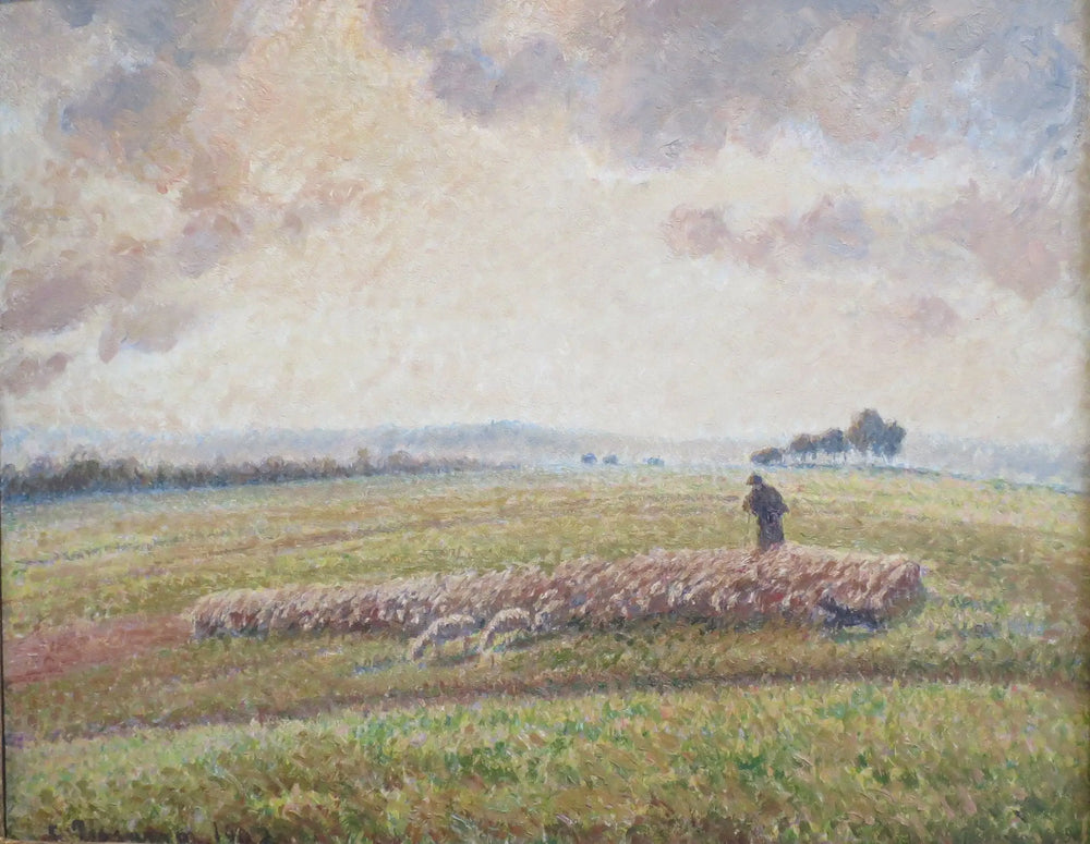 Reproduction du tableau « Paysage avec troupeau de moutons - Camille Pissarro » par Alpha Reproduction en peinture à l’huile