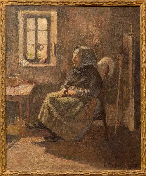 Oturan Köylü. Moret İç Mekanı - Camille Pissarro