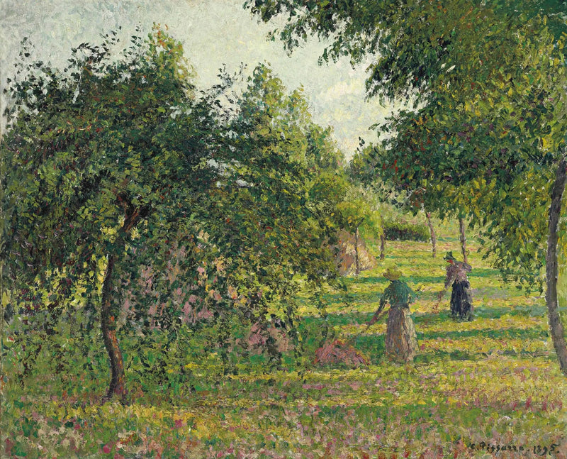 Elmalar ve saman süren köylü, Éragny - Camille Pissarro