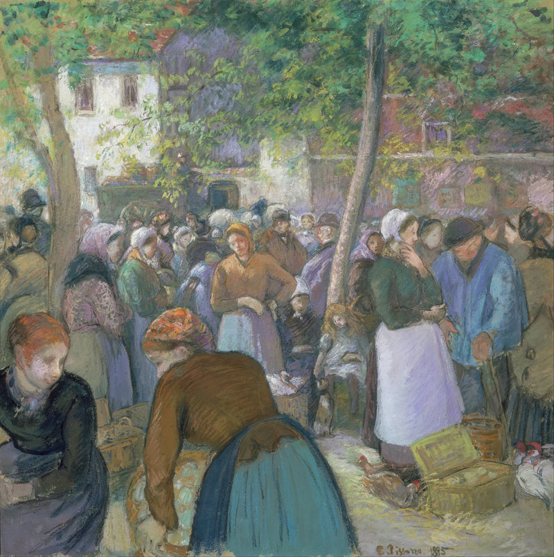 Gisors Pazarı - Camille Pissarro