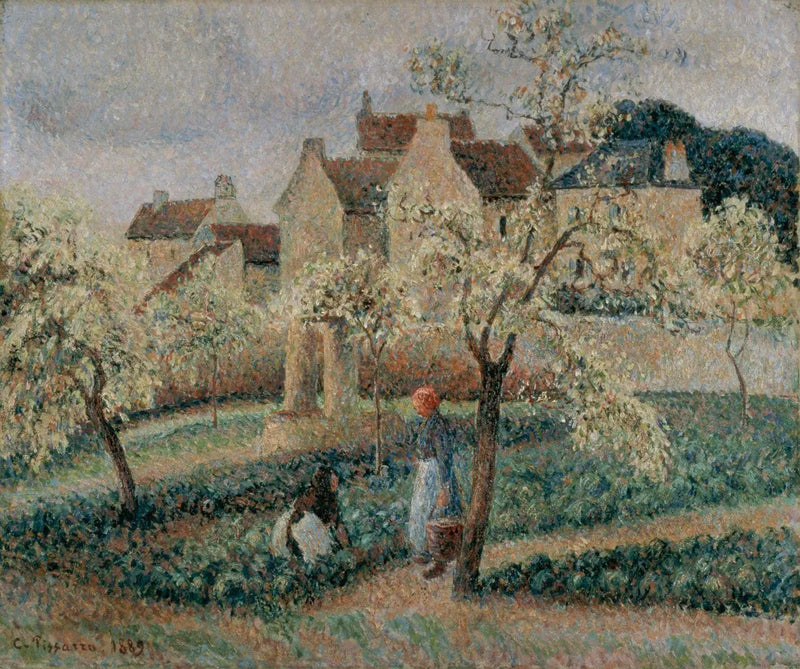 Çiçek Açan Erik Ağaçları, Pontoise - Camille Pissarro