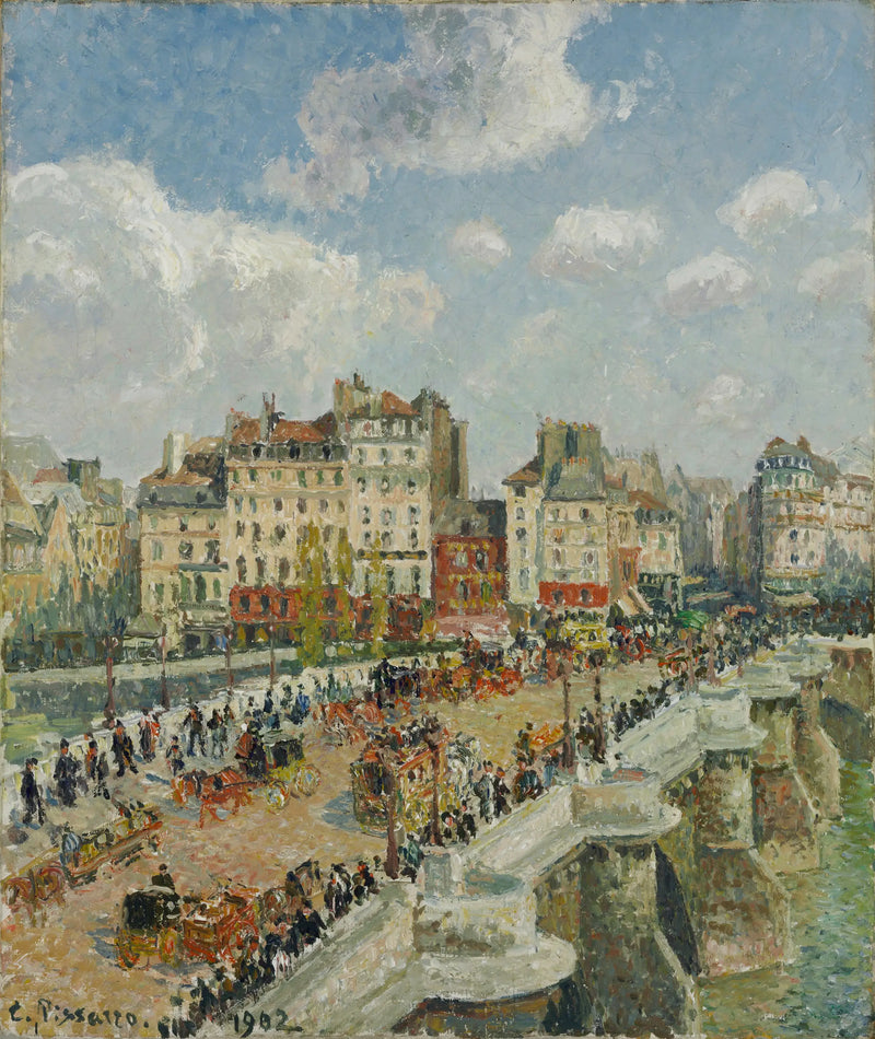 Pont-Neuf, Güneş (İkinci seri) - Camille Pissarro