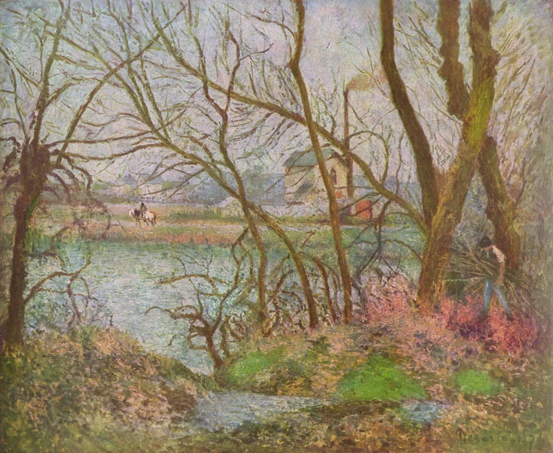 Oise Kenarları, Pontoise Yakınları, Gri Hava - Camille Pissarro