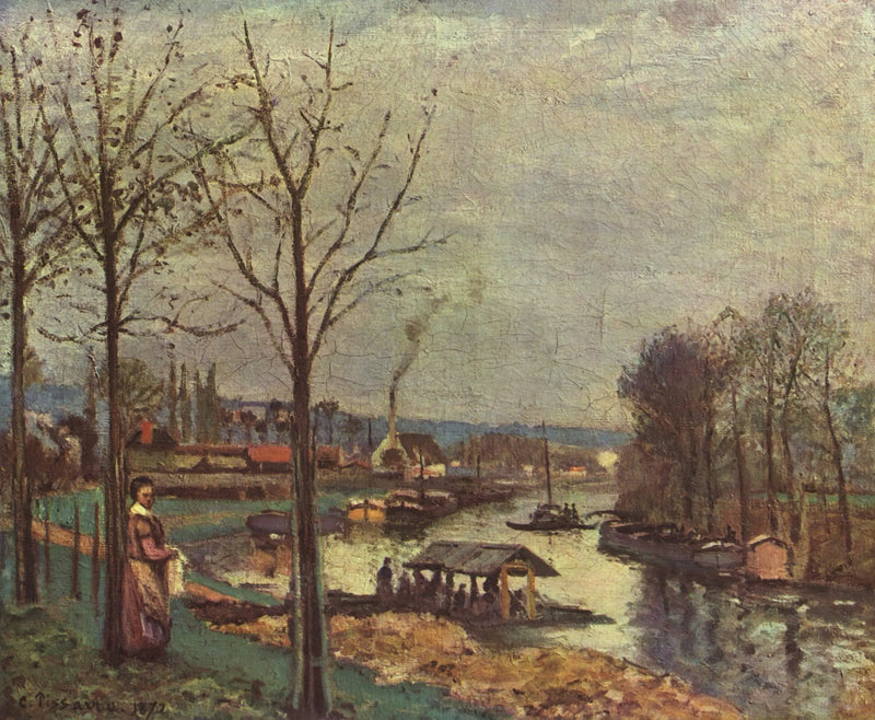 Port-Marly'de Seine, çamaşırhane - Camille Pissarro