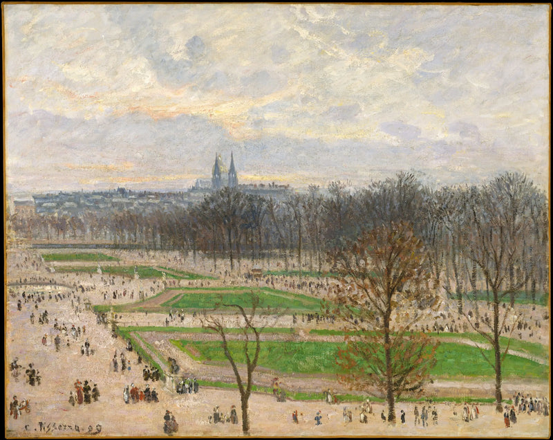 Tuileries Bahçesi bir kış öğleden sonrası - Camille Pissarro