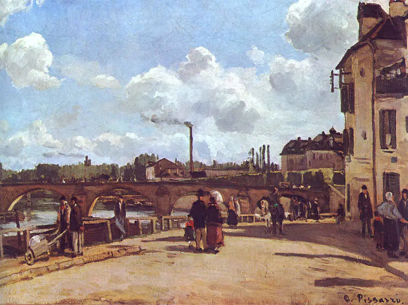 Pontoise Pothuis İskelesi Manzarası - Camille Pissarro