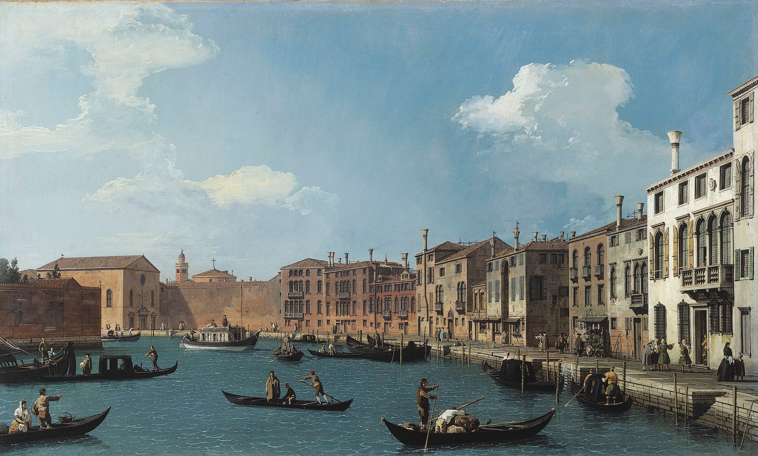 Vue du canal de Santa Chiara, Venise - Canaletto