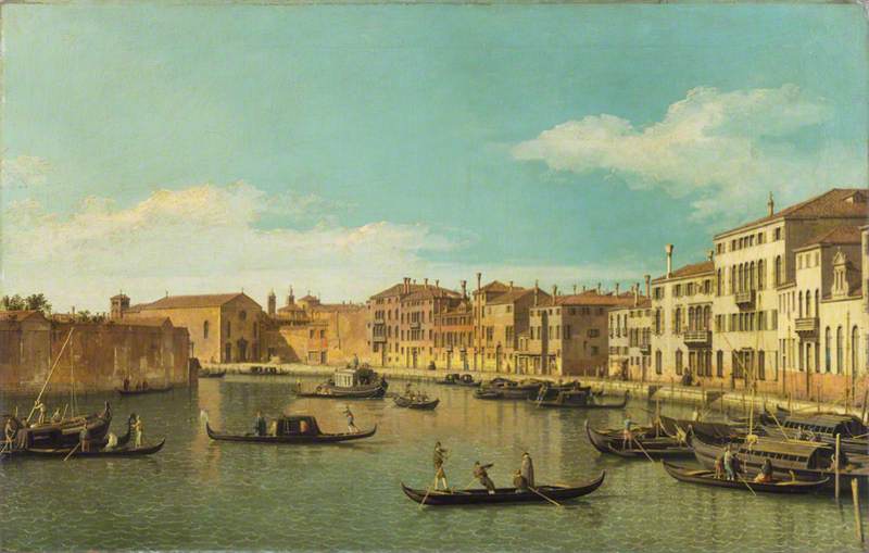 Venise : le canal de Santa Chiara - Canaletto