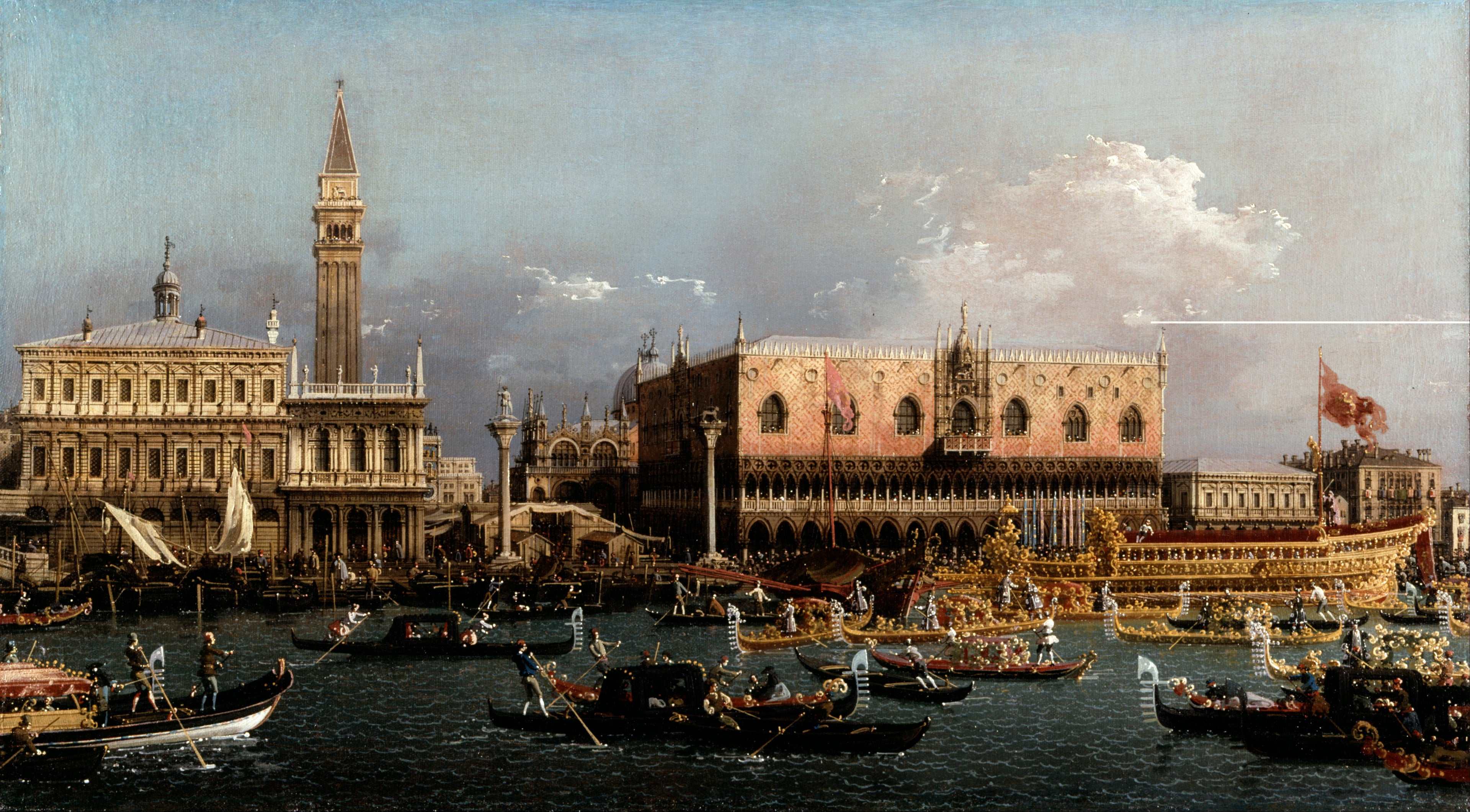 Le Bucentaure au Môle le jour de l'Ascension - Canaletto