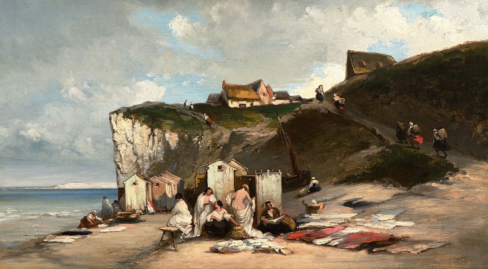 Dieppe II' de Kadın Banyosu - Carl Spitzweg