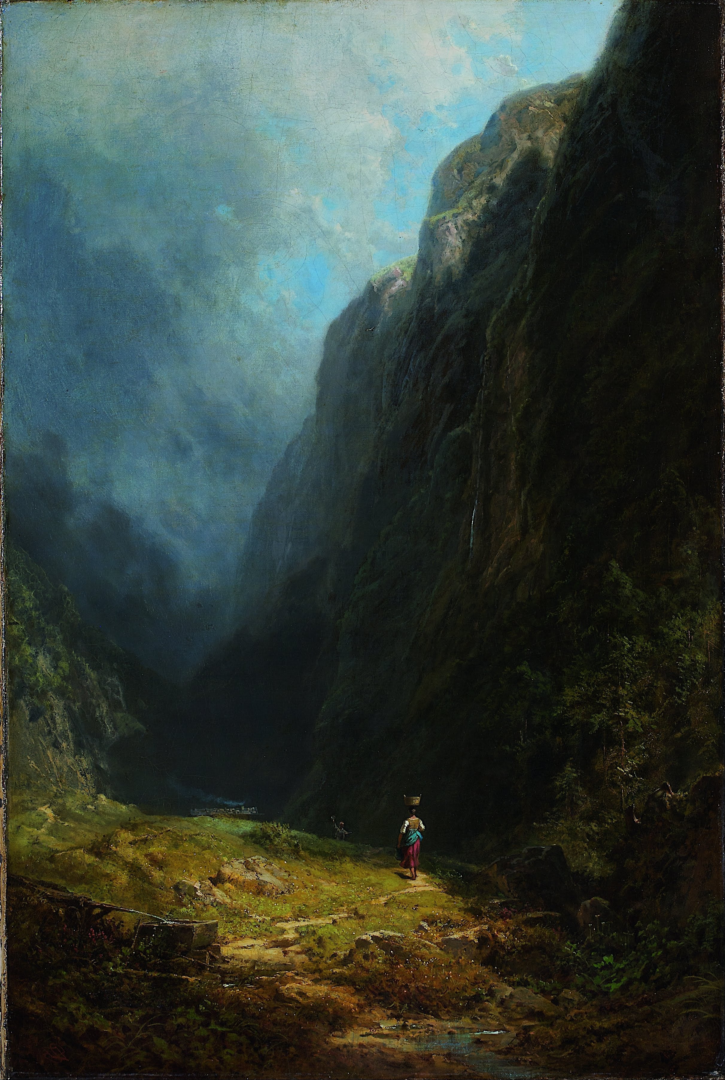 Yüksek Alpin Vadisi'nde (Wendelstein Dağı ile Manzara) - Carl Spitzweg