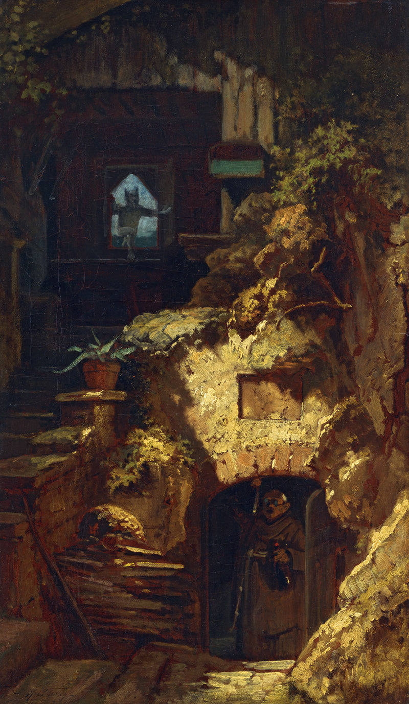 Ermit ve Şeytan - Carl Spitzweg