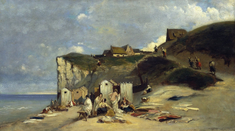 Dieppe'de Kadın Banyosu I - Carl Spitzweg