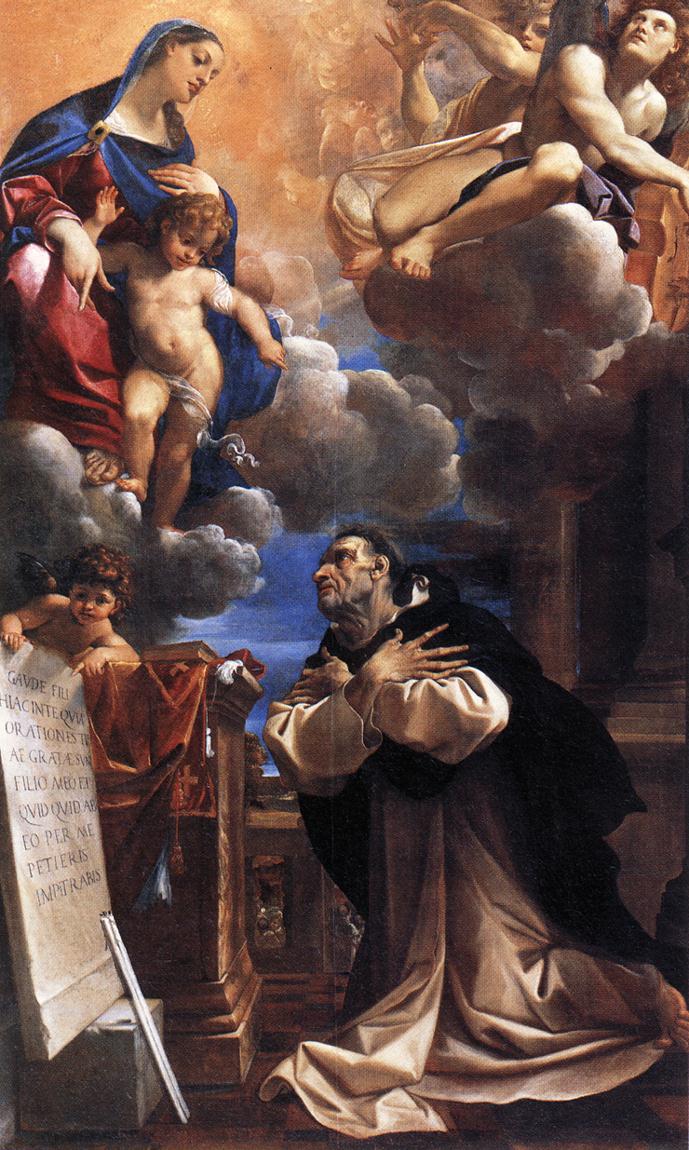 Bakire ve Çocuk, Saint Hyacinthe'e Görünürken - Ludovico Carracci