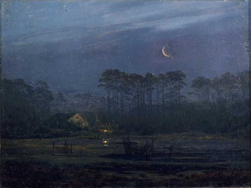 Nehir Kenarında Akşam - Caspar David Friedrich