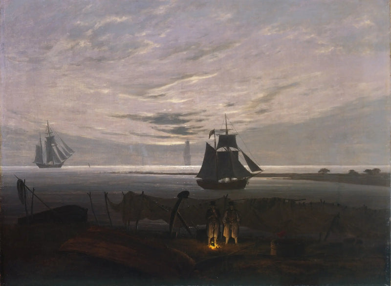 Baltık Plajı'nda Akşam - Caspar David Friedrich