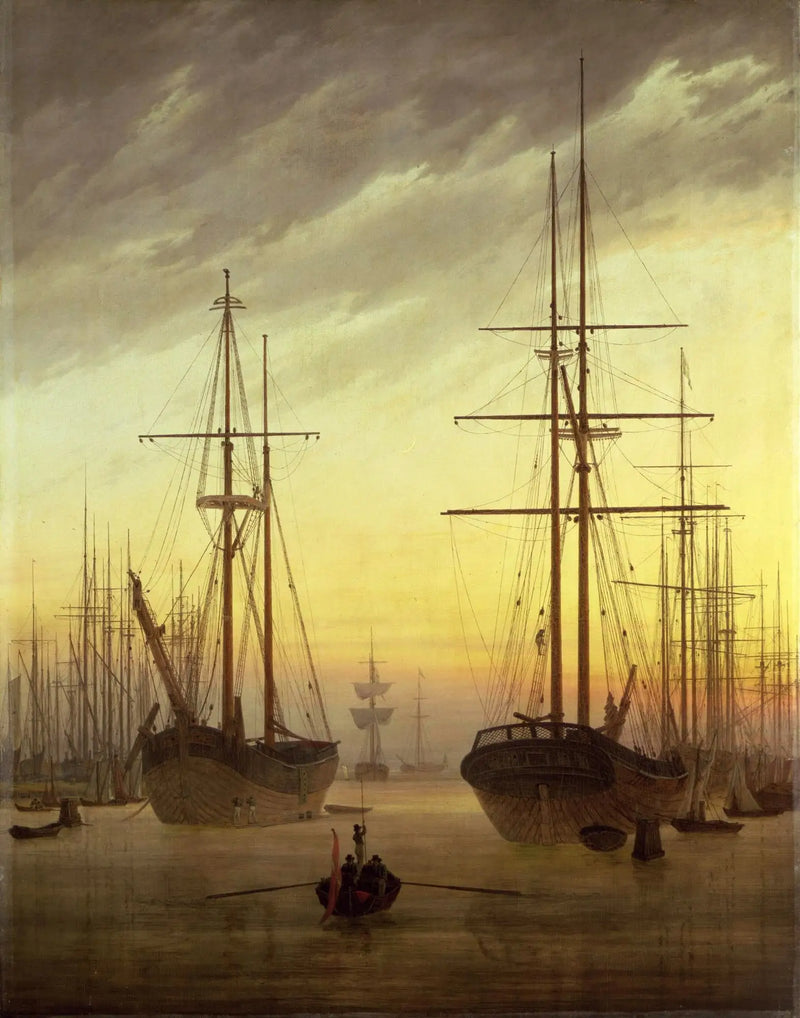 Bir Liman Manzarası - Caspar David Friedrich