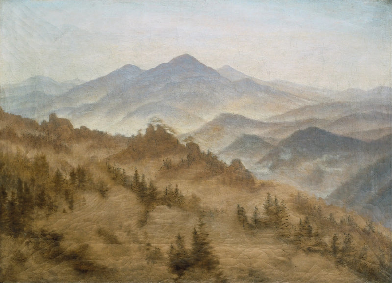 Bohemya İsviçresi'nde Mont Rose ile Manzara - Caspar David Friedrich