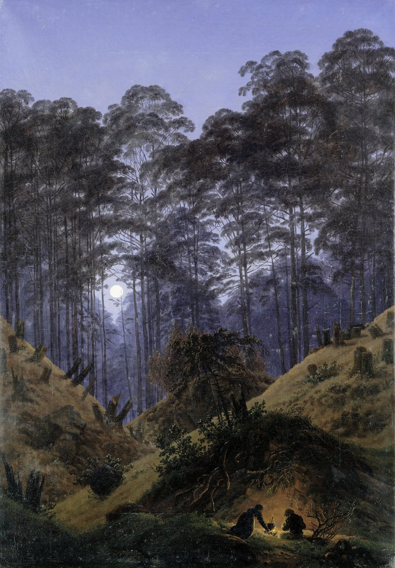 Ay Işığındaki Ormanda - Caspar David Friedrich