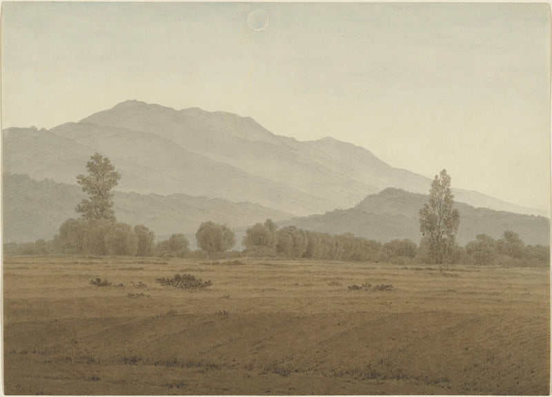 Dev Dağlar Üzerinde Yeni Ay - Caspar David Friedrich