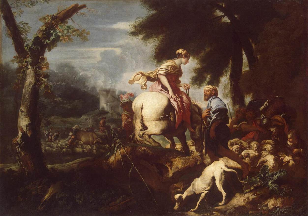 Rencontre entre Isaac et Rebecca - Giovanni Benedetto Castiglione