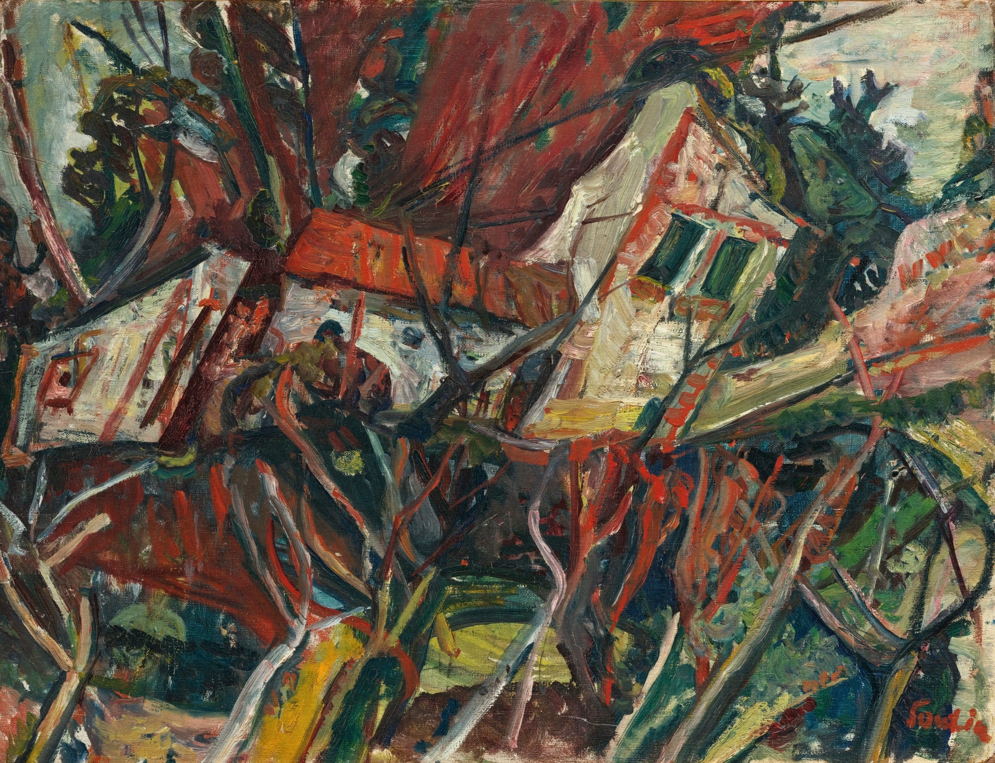 Paysage aux toits Rouges - Chaim Soutine