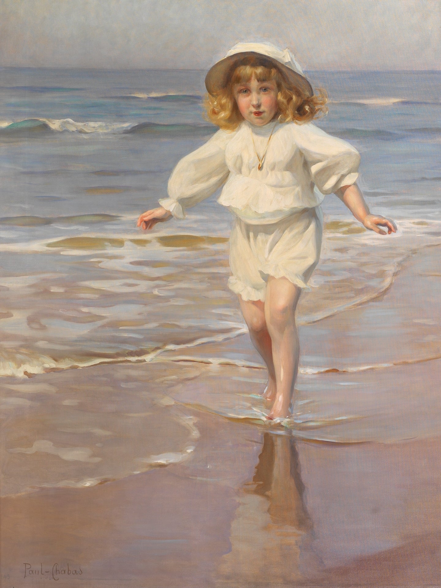 Dolores de Pedroso y Sturdza at the beach of Biarritz - Paul Chabas