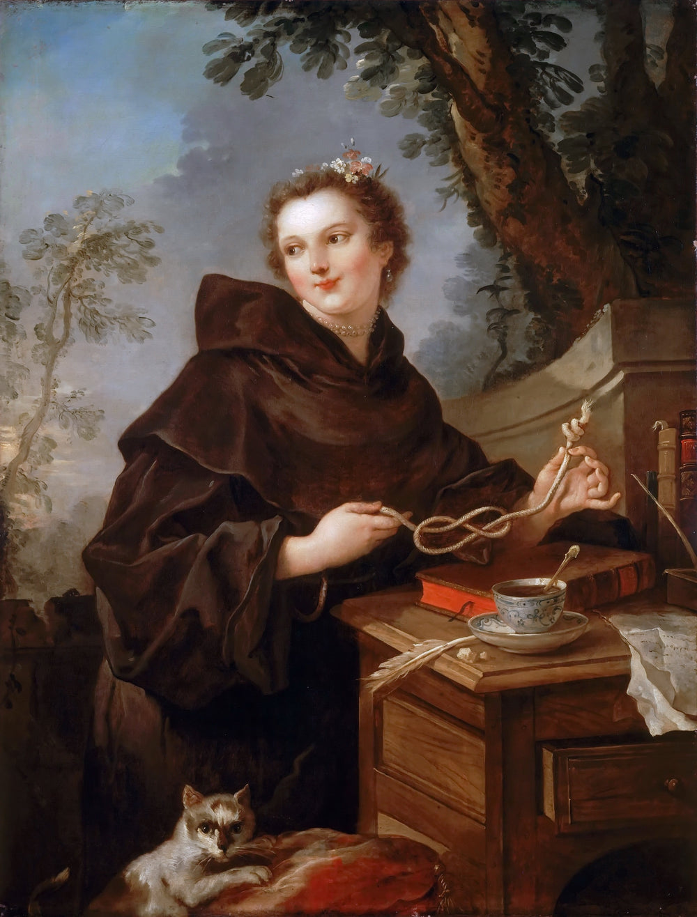 Portrait de Louise-Anne de Bourbon Condé, Mademoiselle de Charolais - Charles-Joseph Natoire