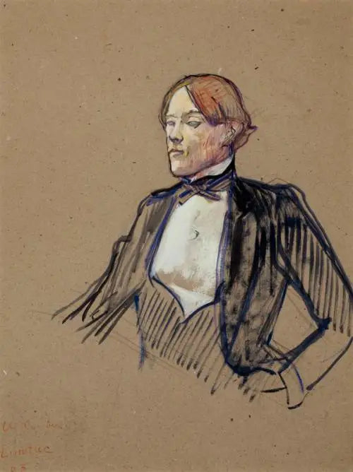 Reproduction du tableau « Portrait de Charles Conder - Henri de Toulouse-Lautrec » par Alpha Reproduction en peinture à l’huile