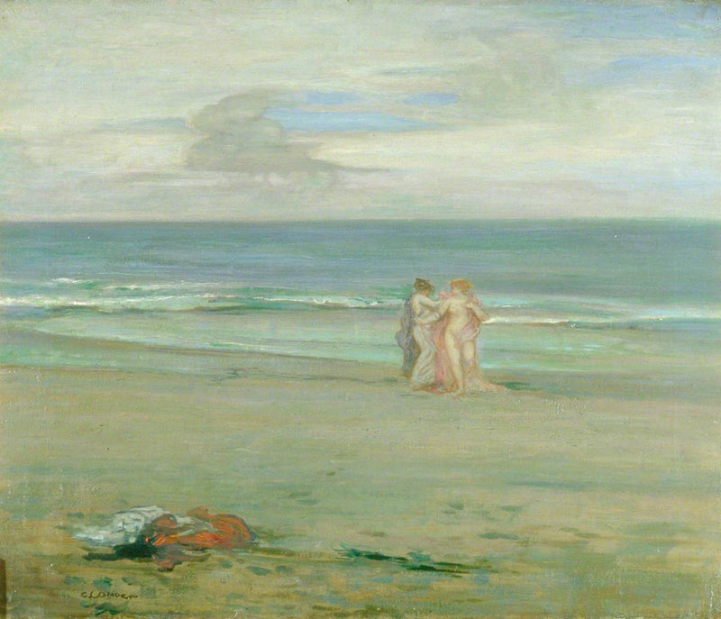Bir plajda silüetler - Charles Conder