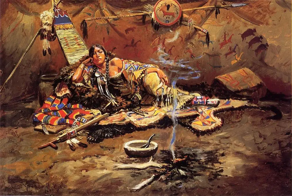 En attente et en colère - Charles Marion Russell - Alpha Reproduction