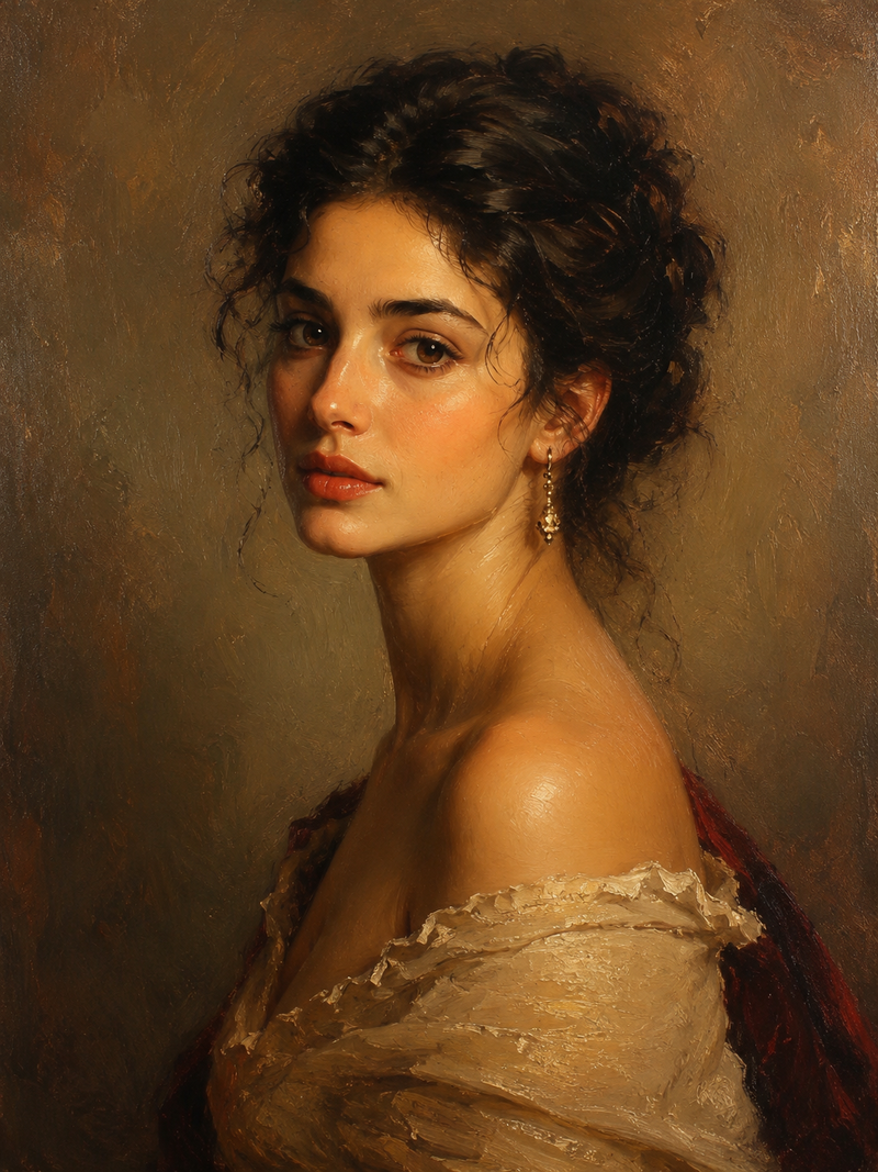 🎨 Kişiye Özel 1 Kişilik Portre Tablosu – Benzersiz Yağlı Boya