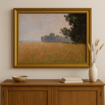🌾 Gelinciklerle Buğday Tarlası – Claude Monet (1890 civarı)
