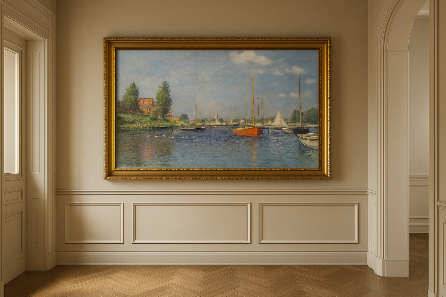 ⛵ Argenteuil'de Kırmızı Tekne – Claude Monet (1875)