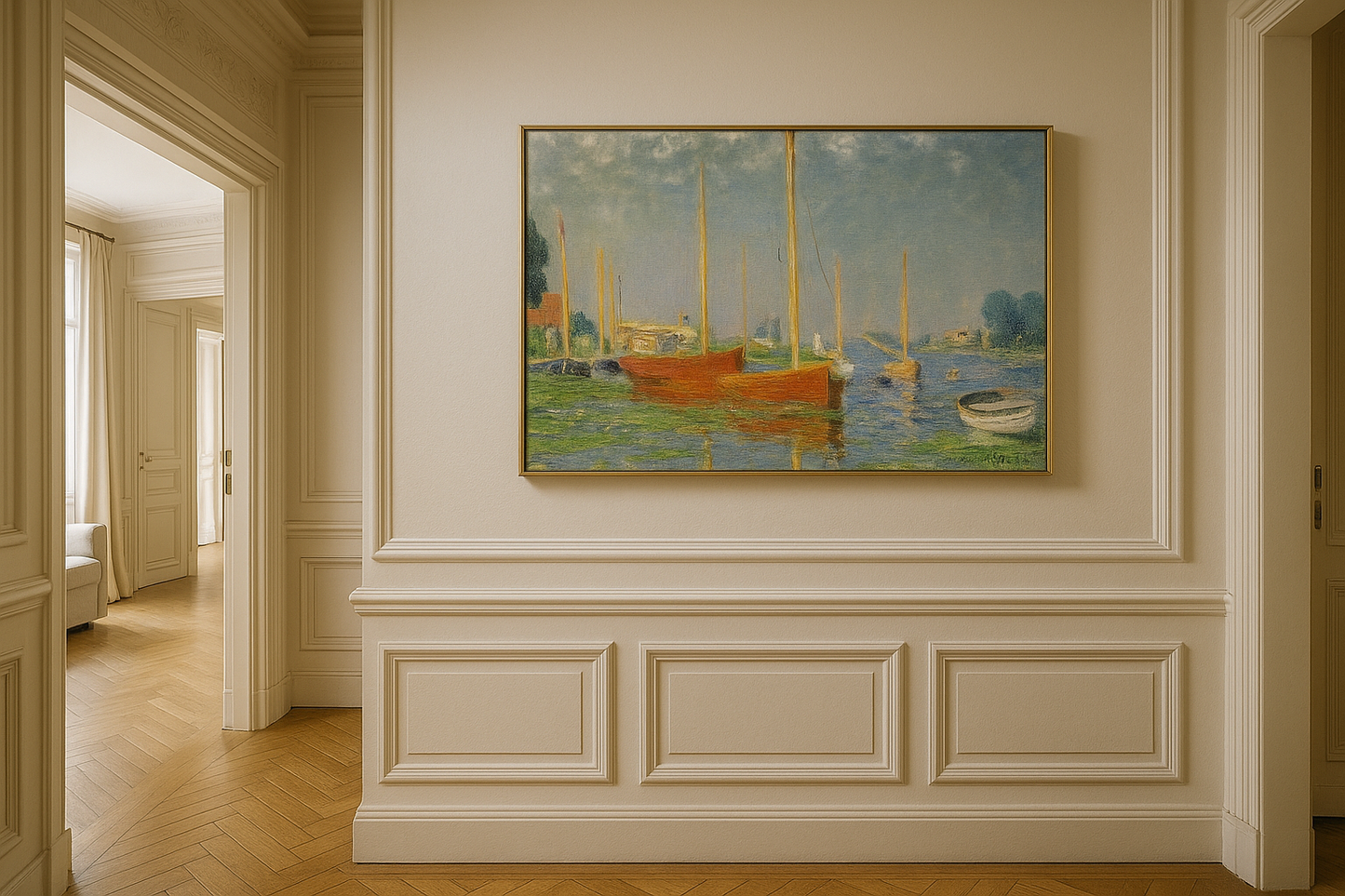 🎨 Argenteuil'deki Kırmızı Tekneler – Claude Monet, yaklaşık 1875