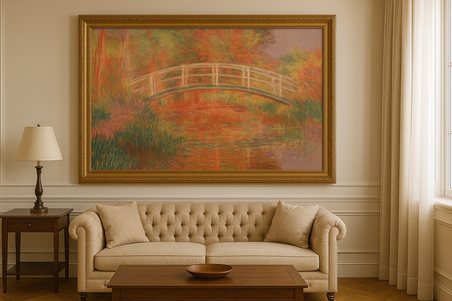 <source>
Japon Köprüsü – Claude Monet, yaklaşık 1920-1924
</source>